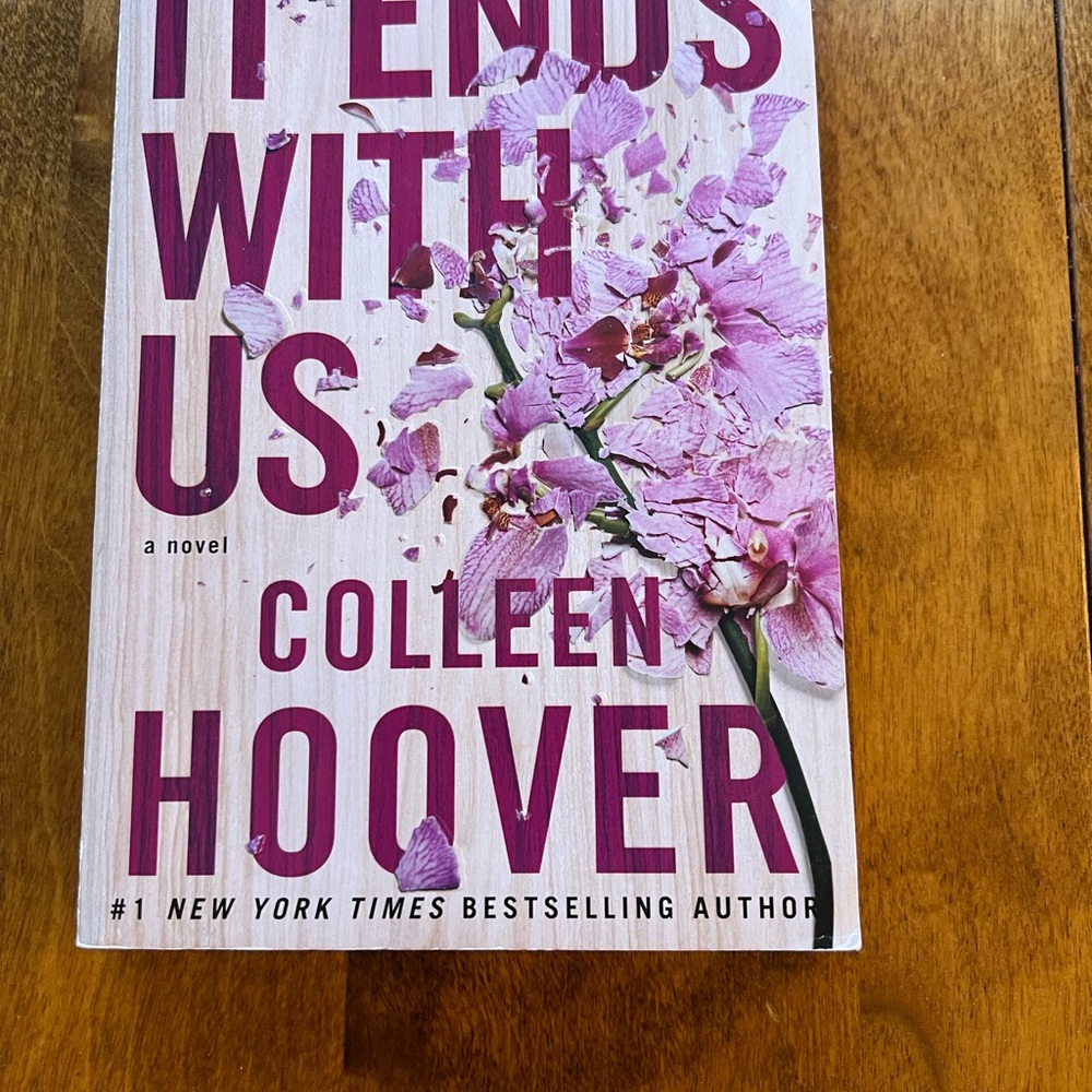 Novel with Pink Floral Cover